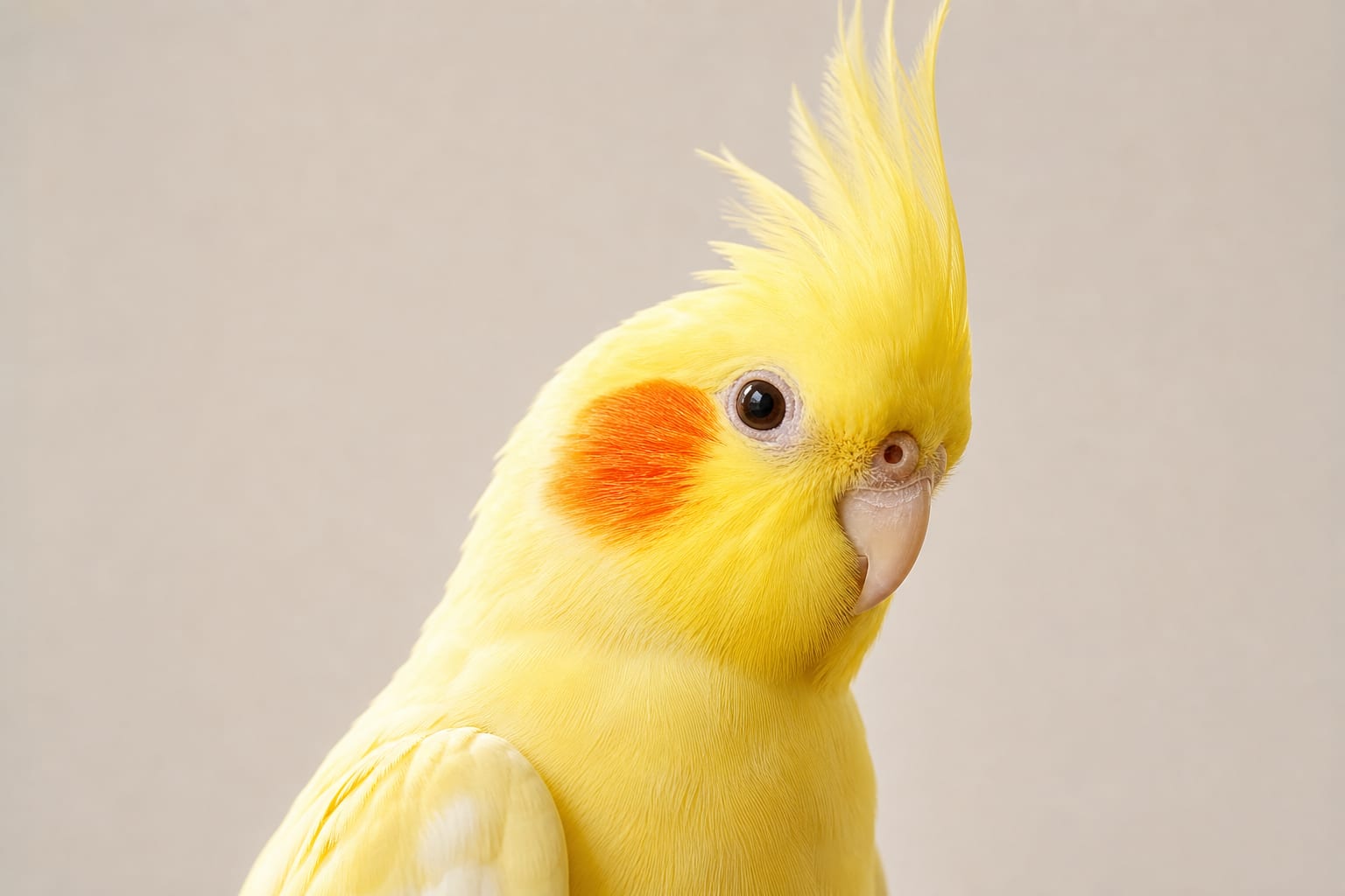 Yellow cockatiel portrait