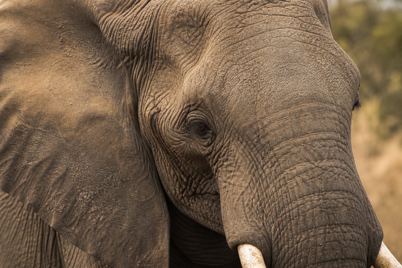 African elephant close-up